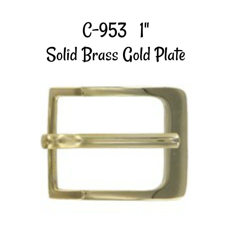 ​Buckle - 1" Solid Brass Buckle Gold Plated fits 1" wide strapping.