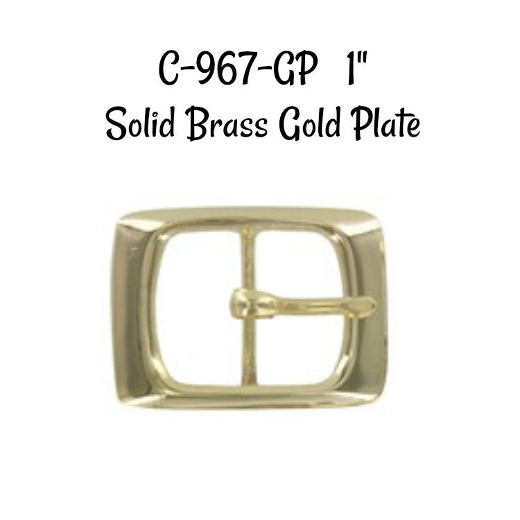​Buckle - 1" Solid Brass Buckle Gold Plated fits 1" wide strapping.