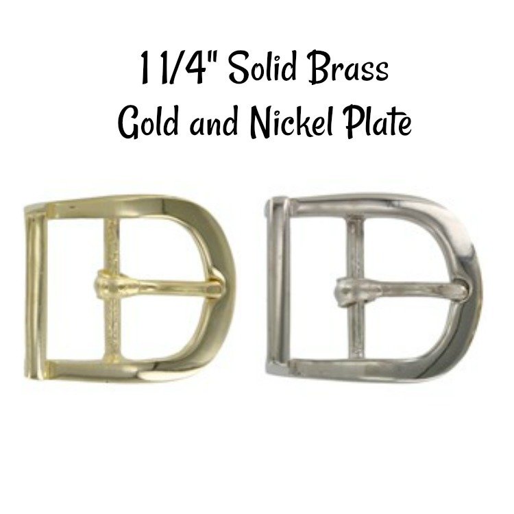 Buckle - 1 1/4" Solid Brass Buckle Gold Plated fits 1 1/4" wide strapping