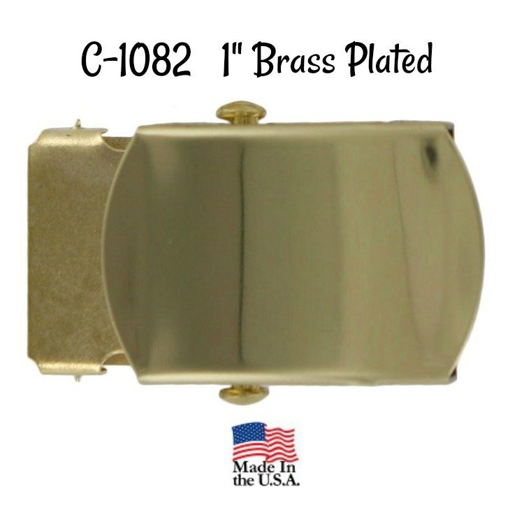 ​Military Buckle -1" Brass Plated Buckle fits 1" wide strapping.