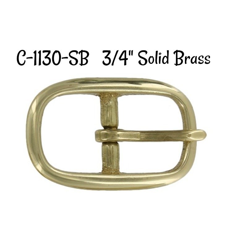 ​Buckle - 3/4" Solid Brass Buckle fits 3/4" wide strapping.