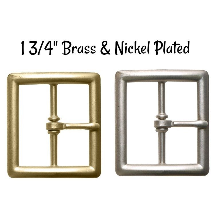 ​Buckle - 1 3/4" Brass & Nickel Plated Buckle fits 1 3/4" wide strapping.