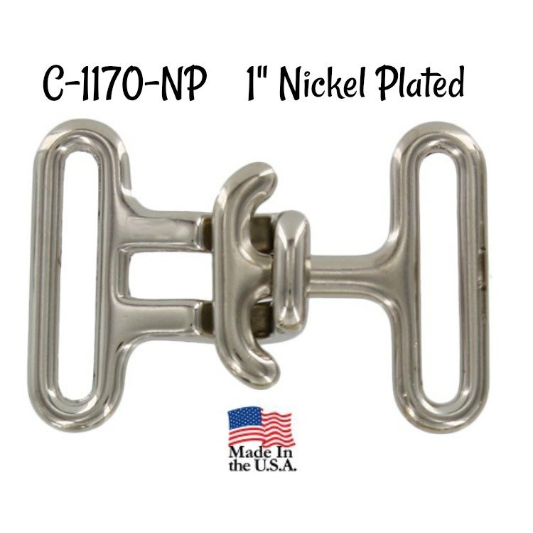 Cinch Buckle - 1", 1 1/2", &amp; 2" Nickel Cinch Belt Buckle