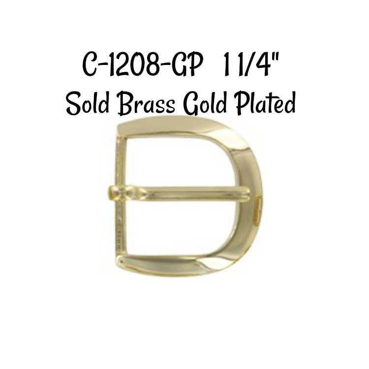 ​Buckle - 1 1/4" Buckle Solid Brass Gold Plated fits 1 1/4" wide strapping.