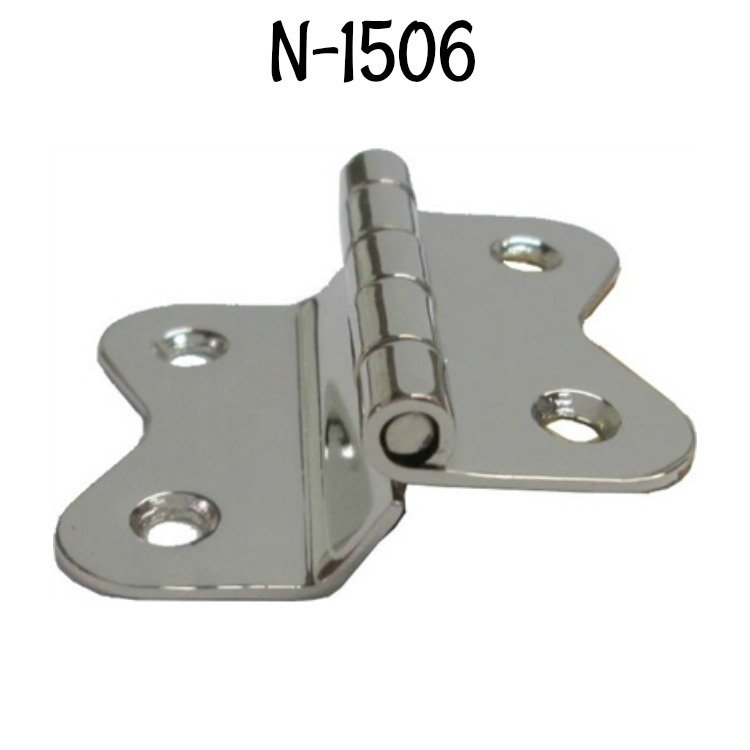 Hoosier Cabinet Hinge - Nickel Plated Brass
