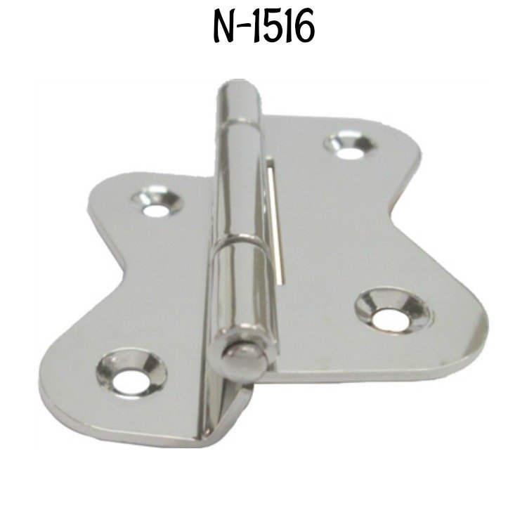 Hoosier Cabinet Hinge - Nickel Plated Brass