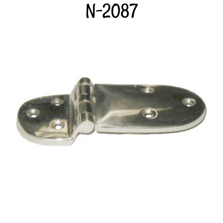 Cast Brass Ice Box Door Hinge with 3/8" Offset Nickel