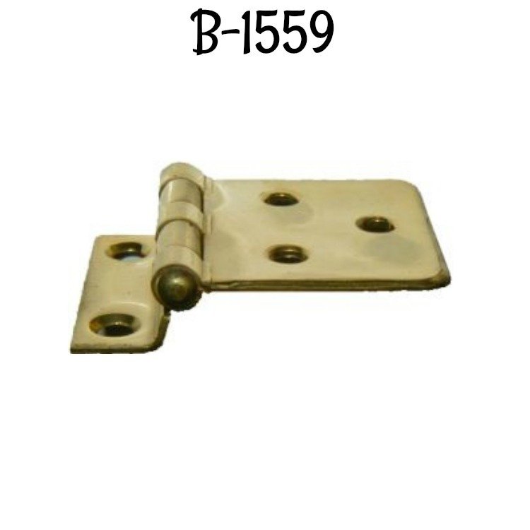 Sellers Cabinet Offset Hinge - Stamped Brass Plated