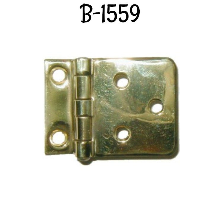Sellers Cabinet Offset Hinge - Stamped Brass Plated