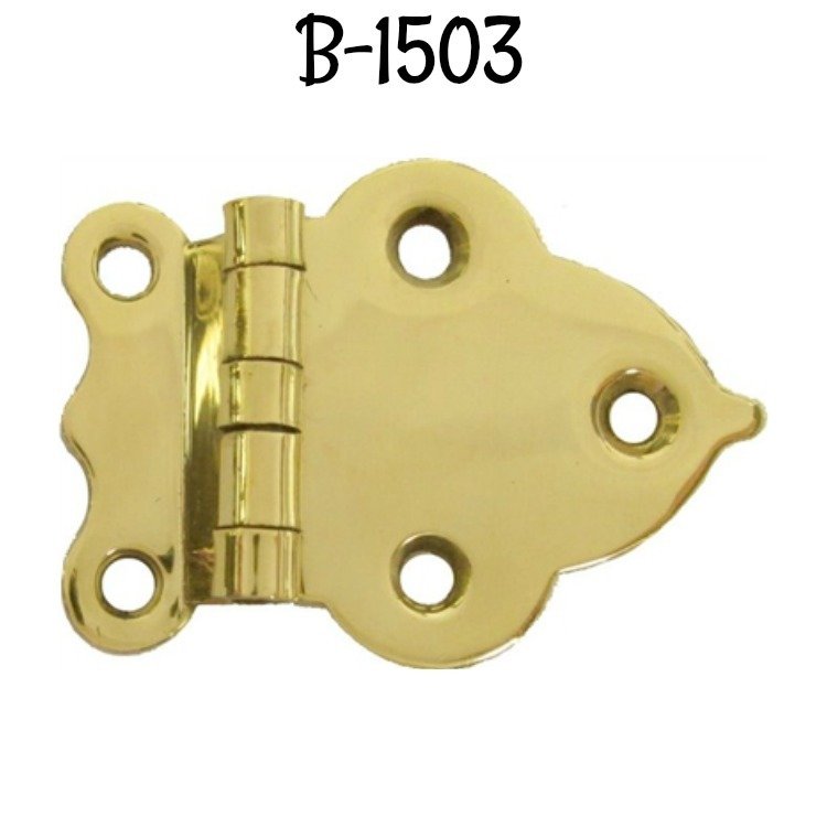 Boone Cabinet Hinge - Polished Stamped Brass