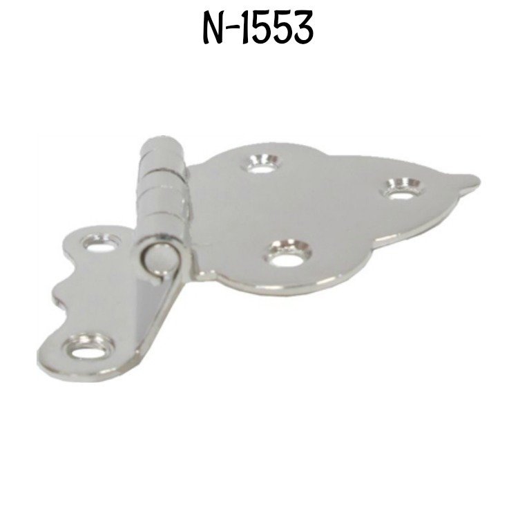 Boone Cabinet Hinge - Nickel Plated Brass