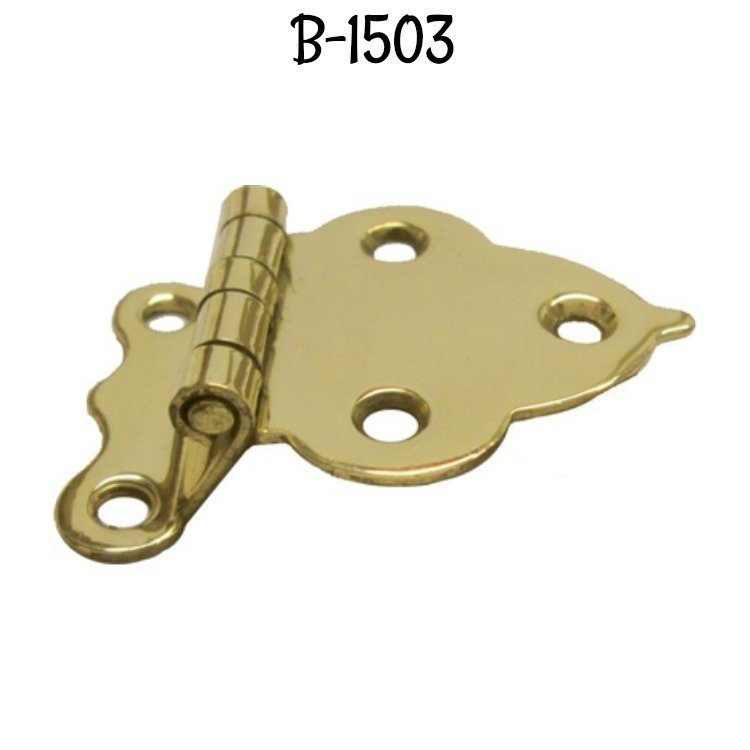 Boone Cabinet Hinge - Polished Stamped Brass