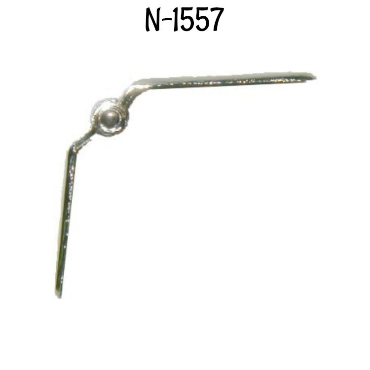 Sellers Cabinet Wrap-Around Hinge - Nickel Plated Brass