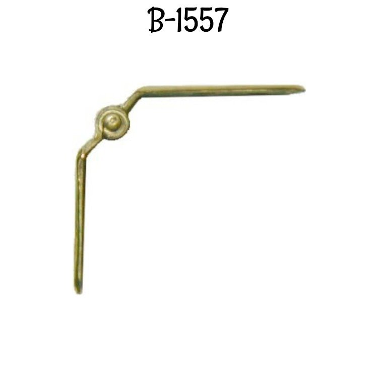 Sellers Cabinet Style  - Wrap-Around Hinge - Polished Stamped Brass