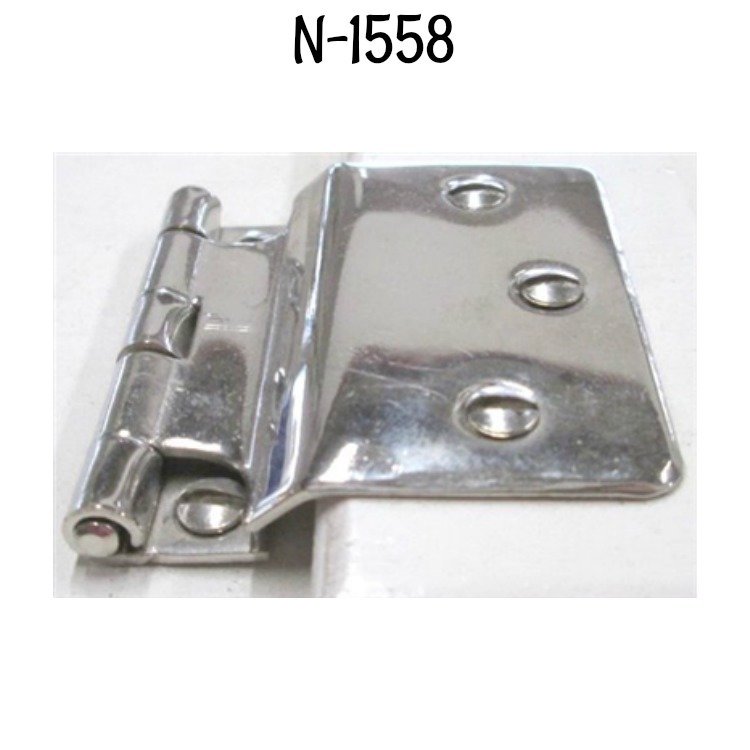 Sellers Cabinet Fold Back Hinge - Nickel Plated Brass