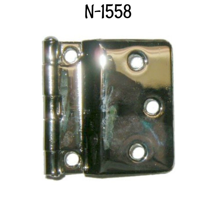 Sellers Cabinet Fold Back Hinge - Nickel Plated Brass