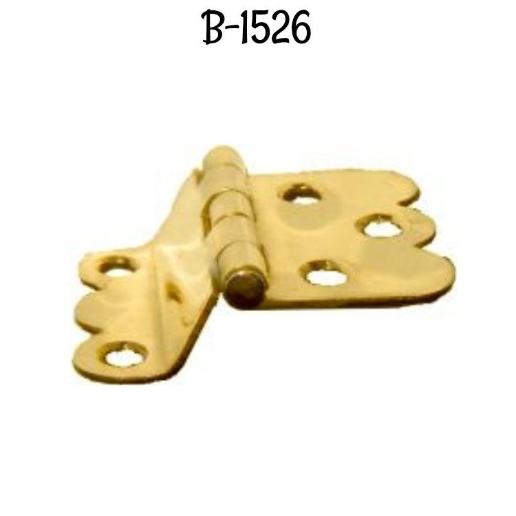 Napanee Offset Cabinet Hinge - Polished Stamped Brass