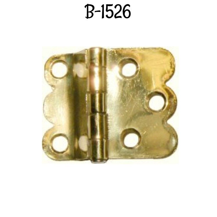 Napanee Offset Cabinet Hinge - Polished Stamped Brass