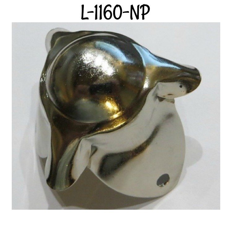 Large Trunk Corner Nickel Plated
