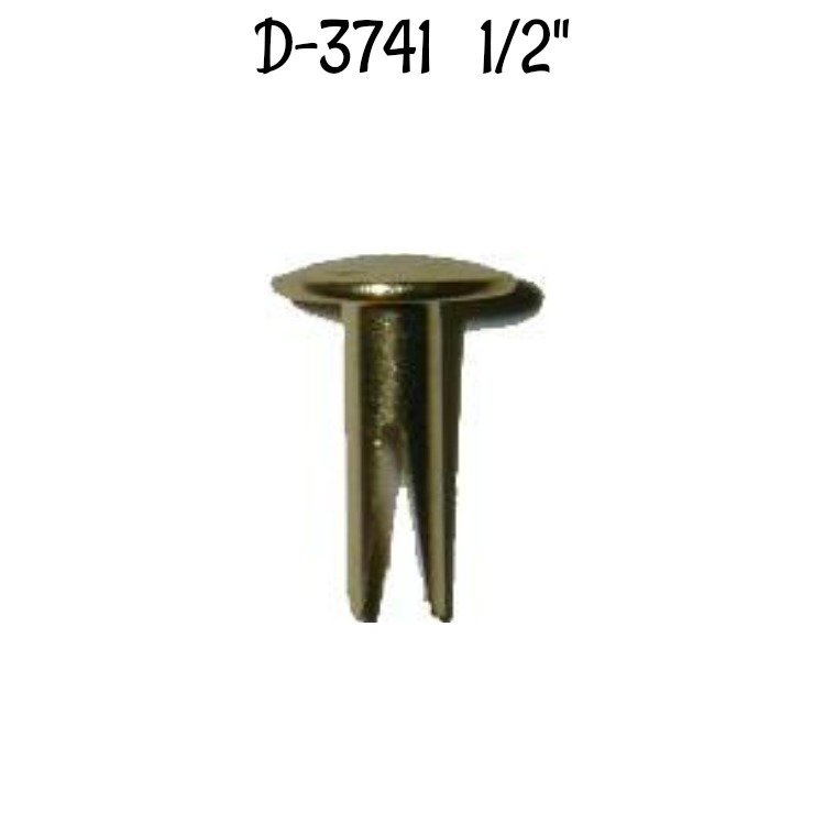 Split Rivets - Brass Plated - 1/2&quot;