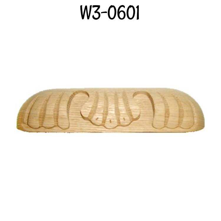 7&quot; Carved Oak Desk Pull - Roll Top