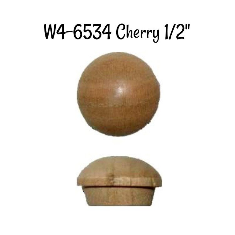 Screw Hole Buttons - Cherry - 1/2&quot;
