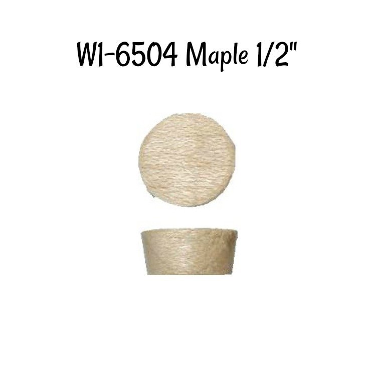 Screw Hole Plugs - Side Grain Maple - 1/2&quot;