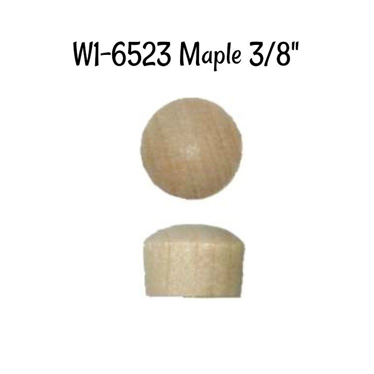 Screw Hole Plugs - Maple End Grain - 3/8&quot;