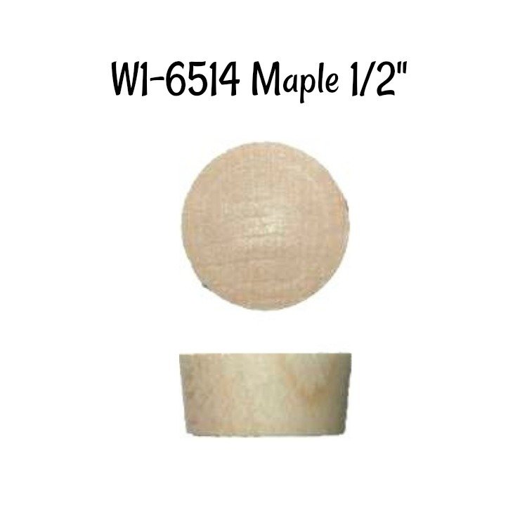 Screw Hole Plugs - Maple End Grain - 1/2&quot;