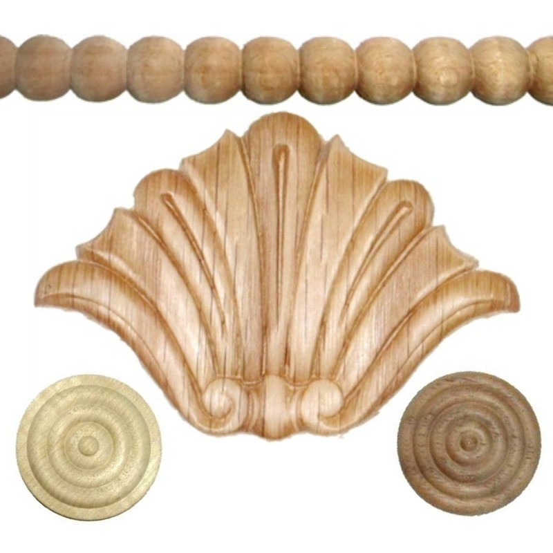 Wood Rosettes, Trim, Ornaments