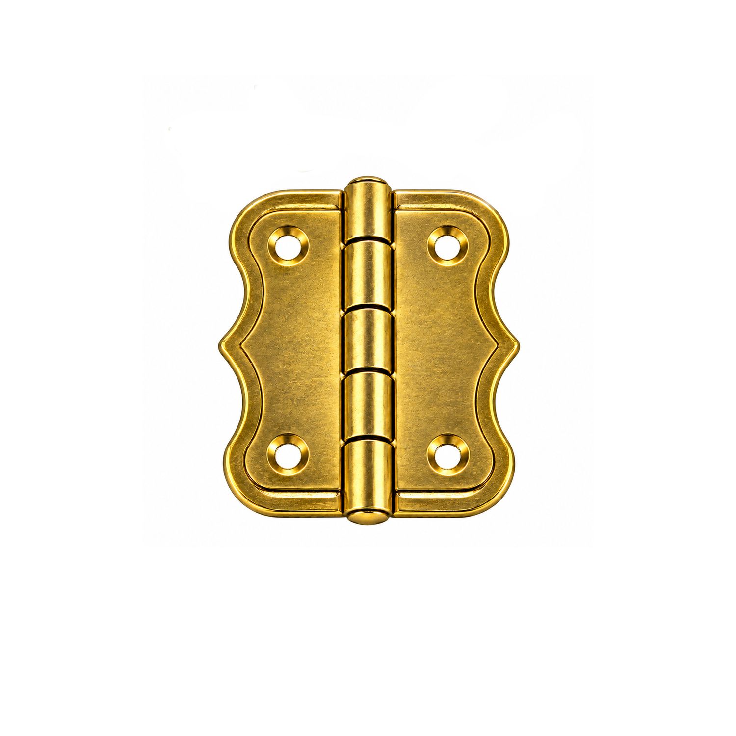 Small Jewelry Box Hinge Brass Plated Stamped Steel