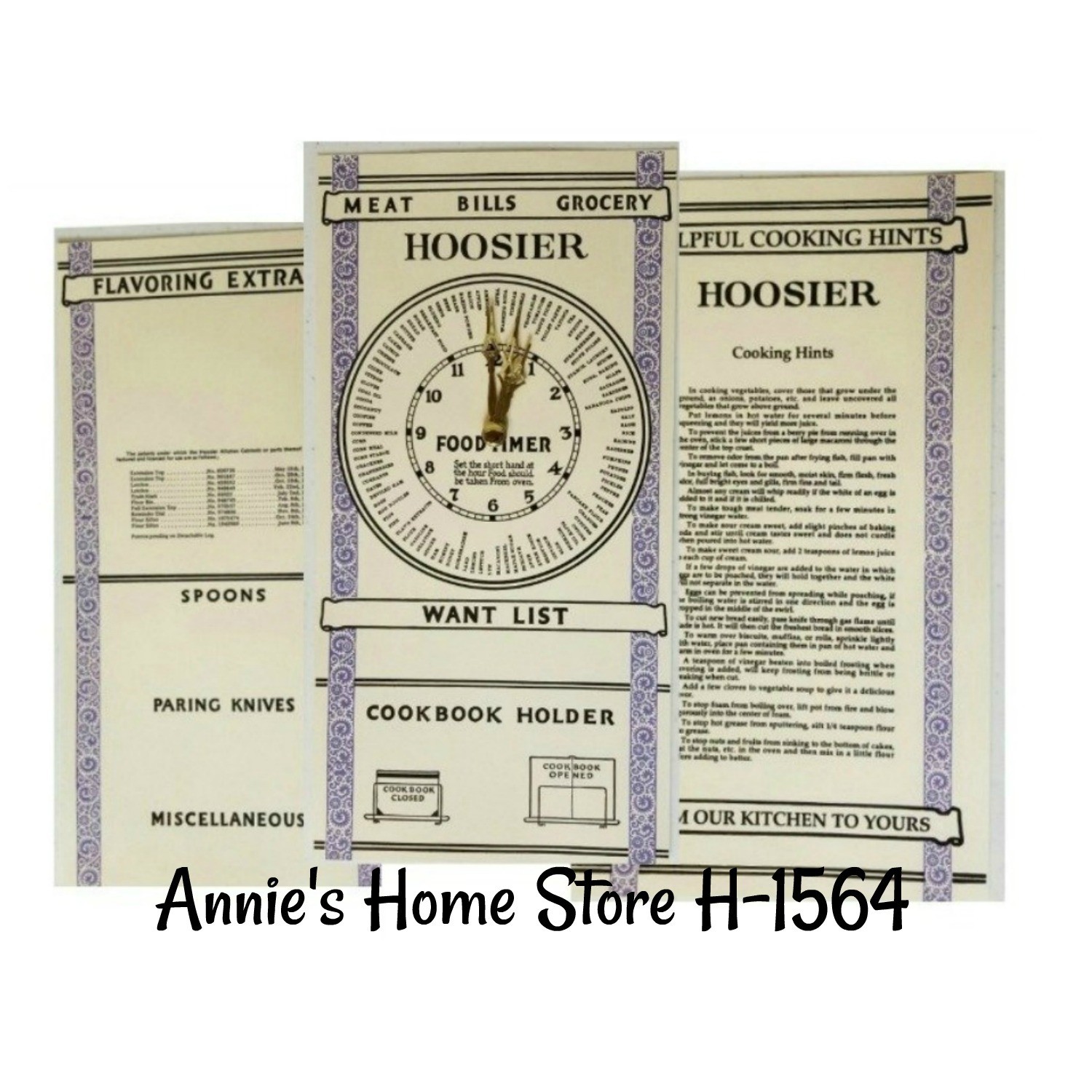 Door Cards - Hoosier -  Sellers cabinet info antique vintage