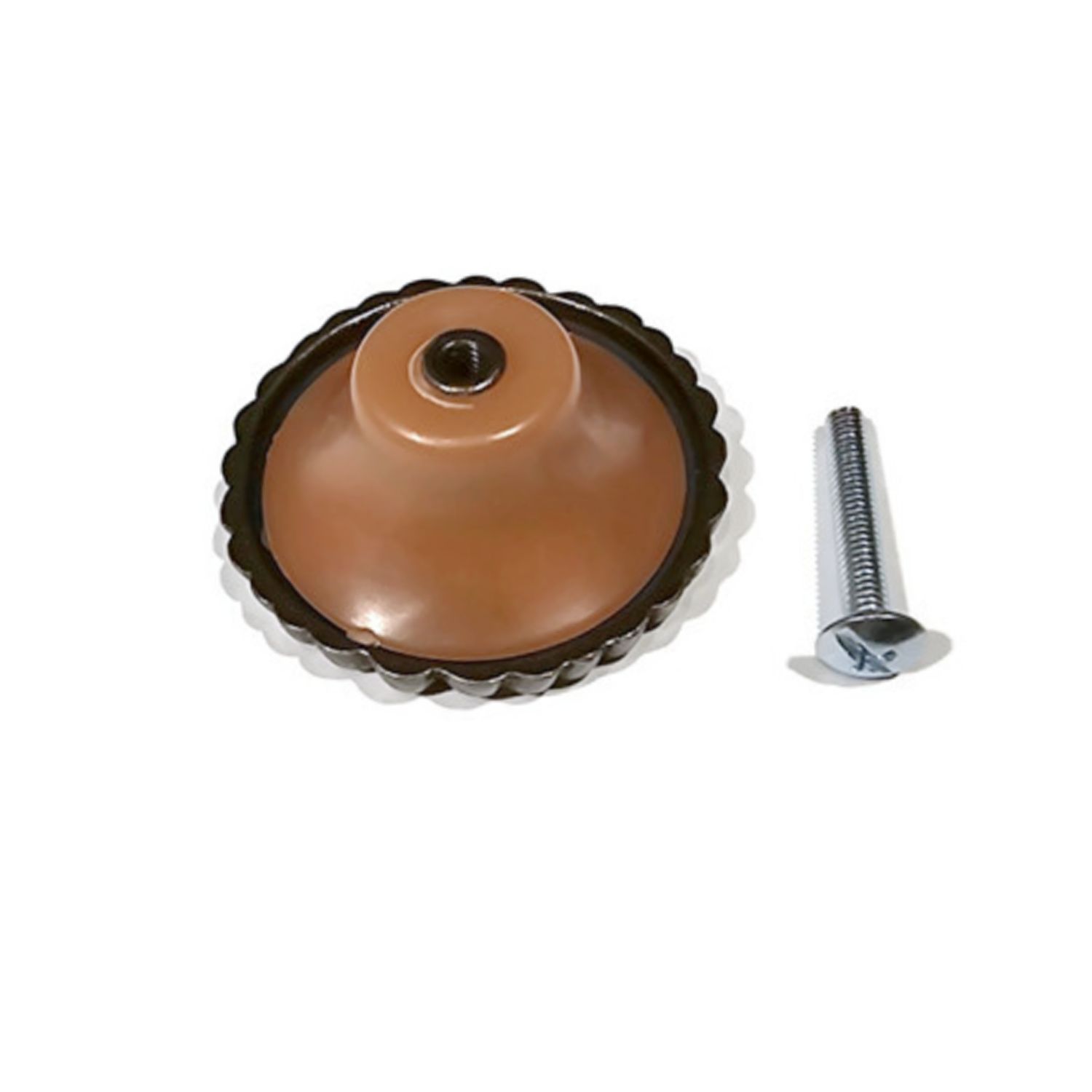 Round Waterfall style Brass knob tortoise shell backing