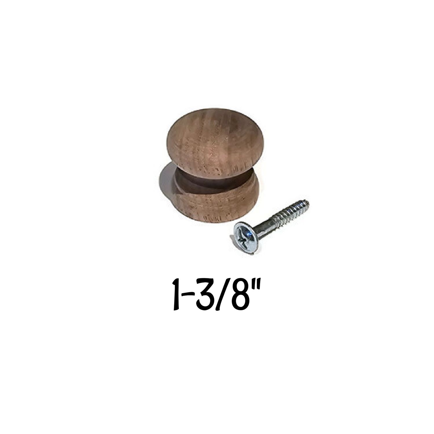 Walnut Wood Grain Round Knob in three sizes