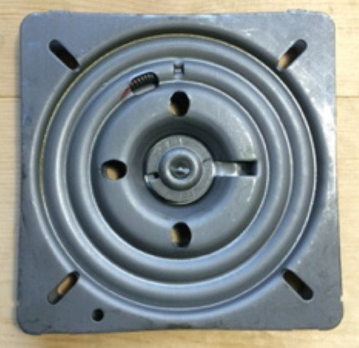 No Pitch - 8 in. Flat Swivel Plate With Return Spring Black