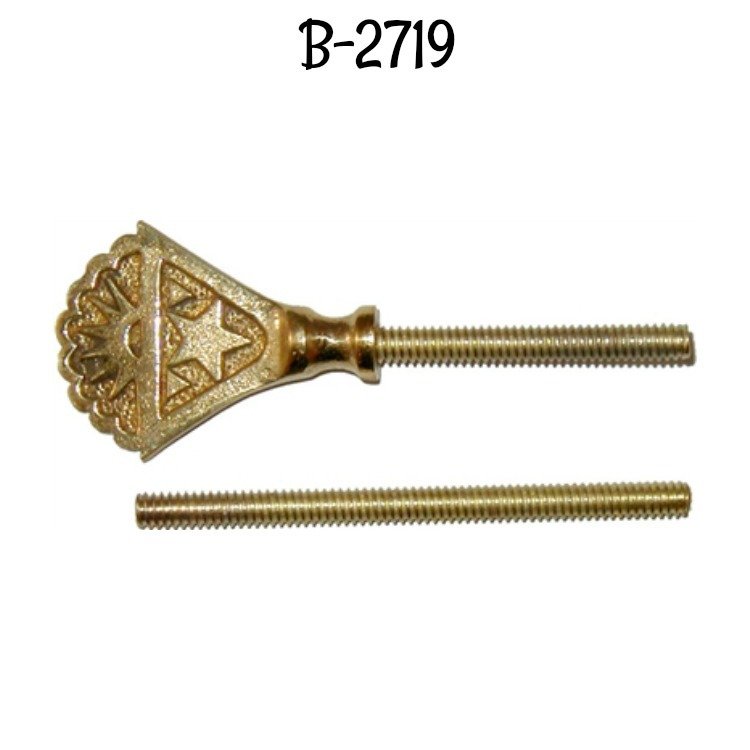 Star Cheval Mirror Mount Set - Brass