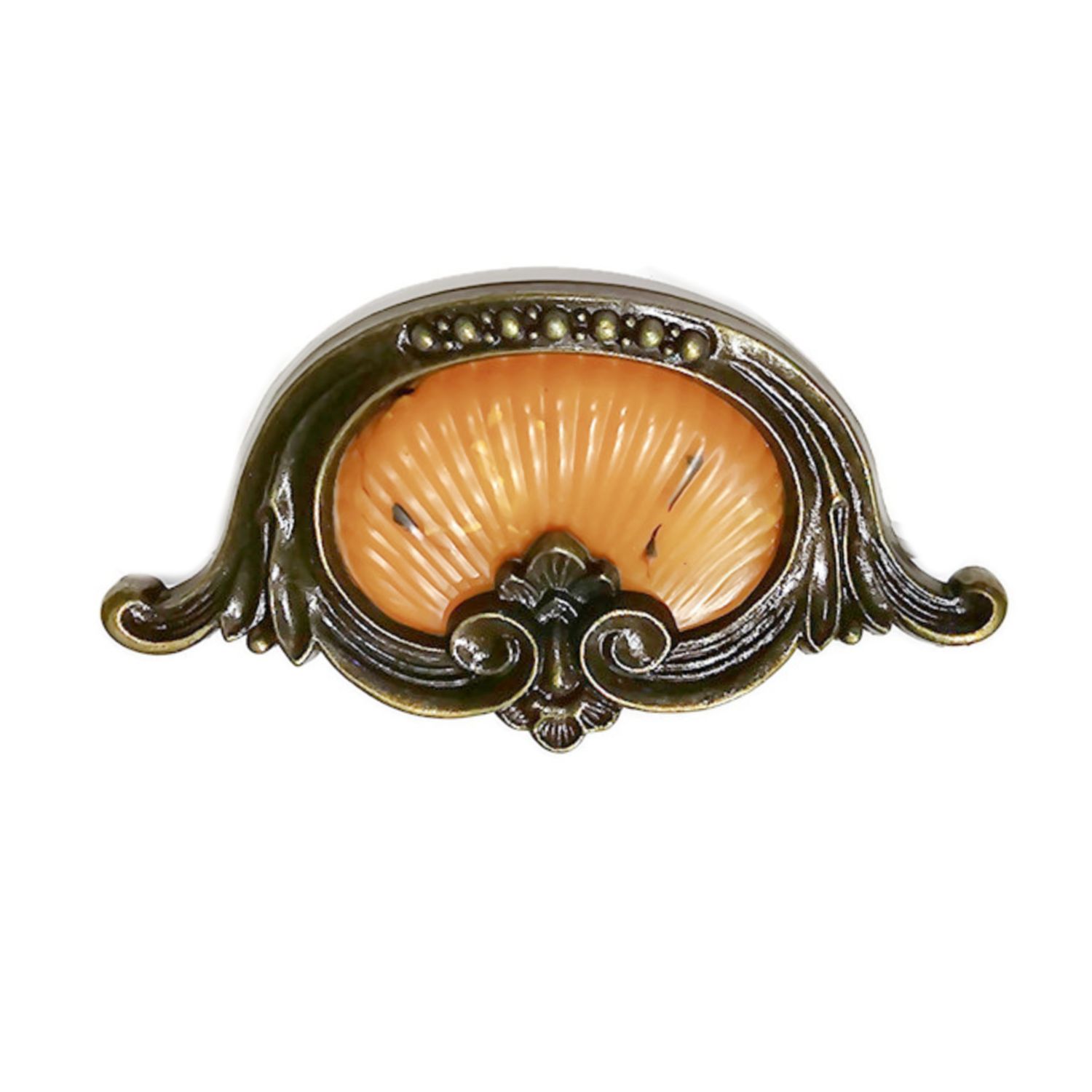 Waterfall Style Drawer Pull tortoise shell bakelite antique brass