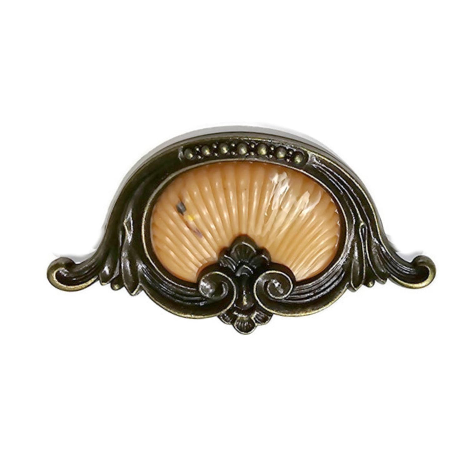 Waterfall Style Drawer Pull tortoise shell bakelite antique brass