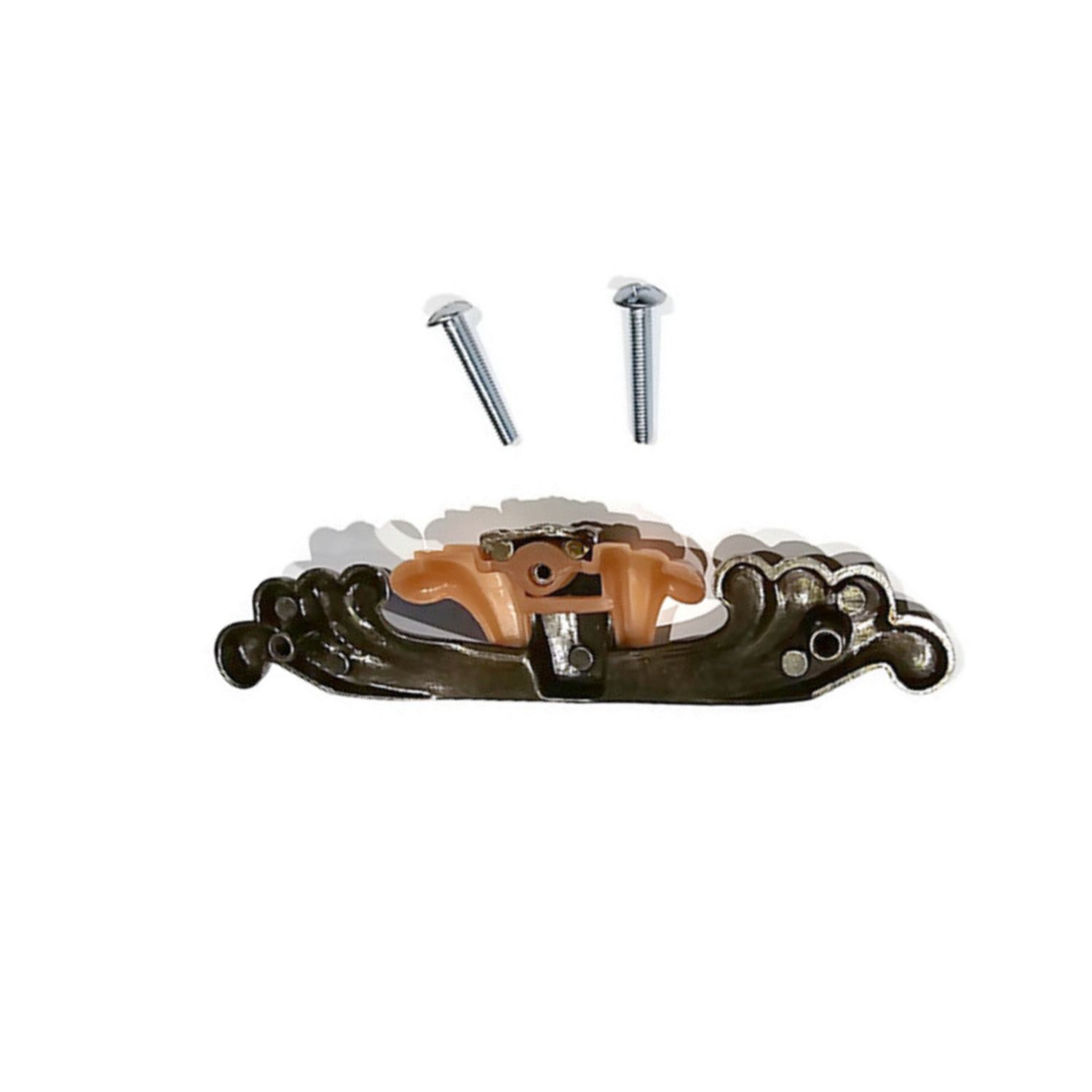Waterfall Style Drawer Pull bakelite tortoise shell antique brass