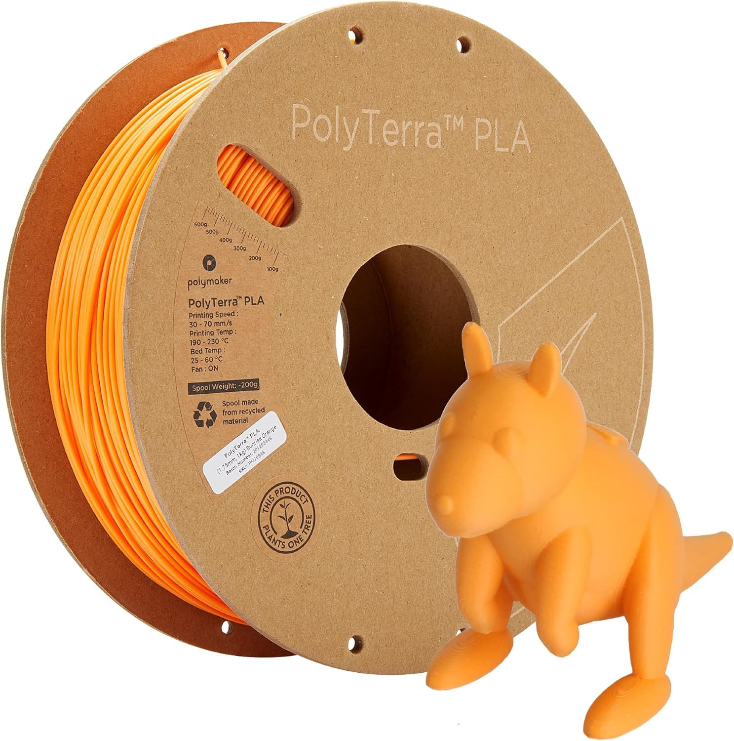 PolyTerra PolyMaker 3D PLA Sunrise Orange