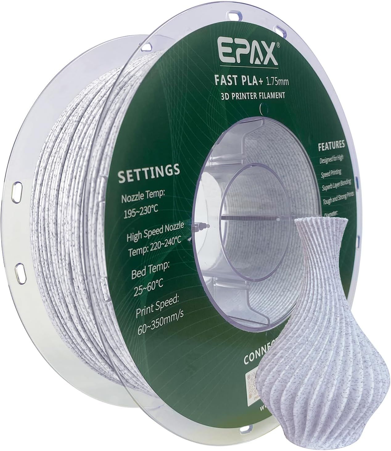 EPAX 3D PLA+ (Marble) 3D Printer Filament