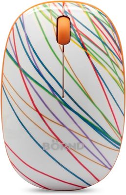 BORND 2.4GHz Optical Wireless Mouse, Slim-Rainbow (E220 Slim-Rainbow)