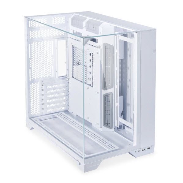 Lian Li O11 Vision -Three Sided Tempered Glass Panels - Dual-Chamber ATX Mid Tower - Up to 2 x 360mm Radiators - Removable Motherboard Tray for PC Building - Up to 455mm Large GPUs (O11VW.US)