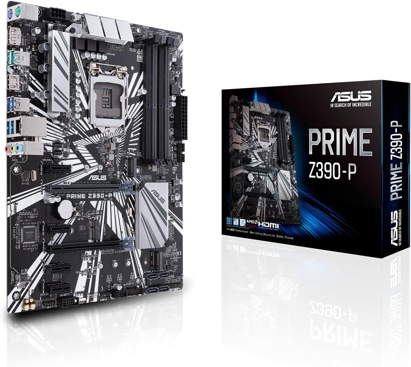 ASUS Prime Z390-P LGA1151 (Intel 8th and 9th Gen) ATX Motherboard for Cryptocurrency Mining(BTC) with Above 4G Decoding, 6xPCIe Slot and USB 3.1 Gen2 (Refurbished)