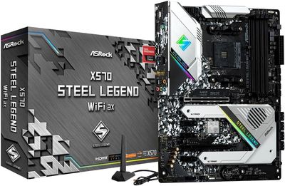 ASRock X570 Steel Legend WiFi AX AM4 AMD X570 SATA 6GB/S ATX AMD Motherboard