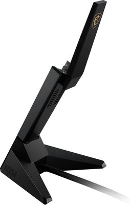 MSI AXE5400 WiFi 6E USB Adapter - WLAN up to 5400 Mbps (6GHz, 5GHz, 2.4GHz Wireless), USB 3.2 Gen 1, MU-MIMO, 2X High-Gain Tri-Band Antennas, Beamforming, WPA3 - Cradle Included MSI AXE5400 WiFi 6E USB Adapter - WLAN up to 5400 Mbps (6GHz, 5GHz, 2.4GHz Wireless), USB 3.2 Gen 1, MU-MIMO, 2X High-Gain Tri-Band Antennas, Beamforming, WPA3 - Cradle Included