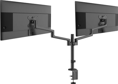 MSI PRO MT81D - Premium Aluminum Dual Monitor Stand Arms, Supports 17-32" & 17.6 lbs per Screen, VESA Compatible, Adjustable Desk Mount, Clamp & Grommet Base, Quick Release Plate - Black MSI PRO MT81D - Premium Aluminum Dual Monitor Stand Arms, Supports 17-32" & 17.6 lbs per Screen, VESA Compatible, Adjustable Desk Mount, Clamp & Grommet Base, Quick Release Plate - Black