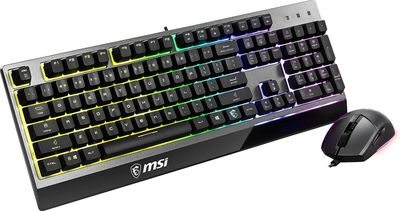 MSI Vigor GK30 Combo, 6-Zone RGB GK30 Gaming Keyboard &amp; GM11 Gaming Mouse, Water Repellent &amp; Splash-Proof, 5000 DPI