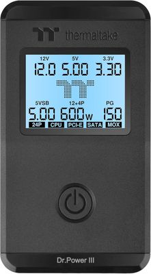 Thermaltake Dr. Power III ATX Power Supply Tester/Support up to ATX12V v3.1 with PCIe 12+4pin Connector/Voltage Output for +12V, +5V, +3.3V, and +5Vsb, AC-069-OO1NAN-A1 Thermaltake Dr. Power III ATX Power Supply Tester/Support up to ATX12V v3.1 with PCIe 12+4pin Connector/Voltage Output for +12V, +5V, +3.3V, and +5Vsb, AC-069-OO1NAN-A1