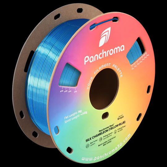 Panchroma 3D PLA Dual Silk, name: Chameleon (Yellow / Blue)